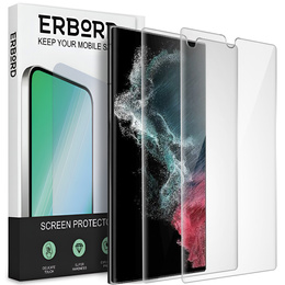 2x Szkło Hybrydowe Ceramic ERBORD do Samsung Galaxy S22 Ultra