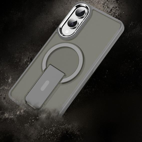 Etui do Samsung Galaxy S25 Edge, Kickstand Matt Case, do MagSafe, tytanowa szarość