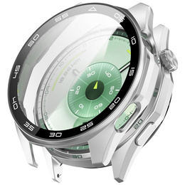 2w1 Etui + Szkło Hartowane do Huawei Watch GT 6 46mm, Srebrne