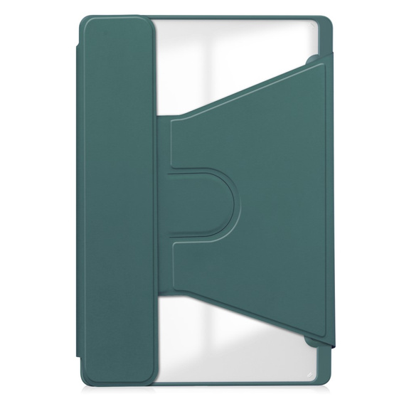 Etui z klawiaturą do Samsung Galaxy Tab S6 Lite 10.4" 2020/2022/2024, Rotary 360° Leather, ciemnozielone