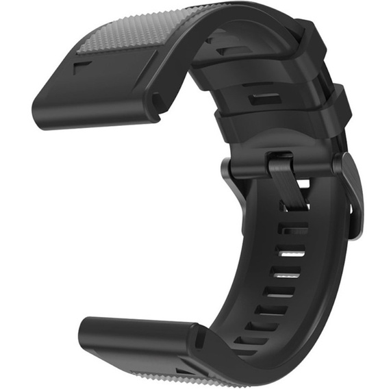 Pasek Silikonowy Quickfit 22mm do Garmin, Szary / Czarny