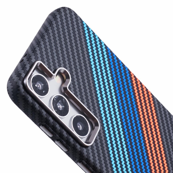 Etui do Samsung Galaxy S25, Carbon Fiber MagSafe, granatowe