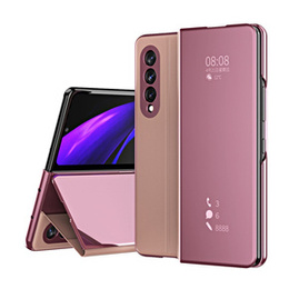 Etui do Samsung Galaxy Z Fold3 5G, Clear View, różowe rose gold