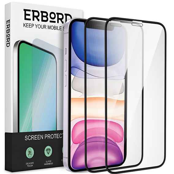 2x Szkło Hybrydowe Ceramic ERBORD do iPhone XR / 11