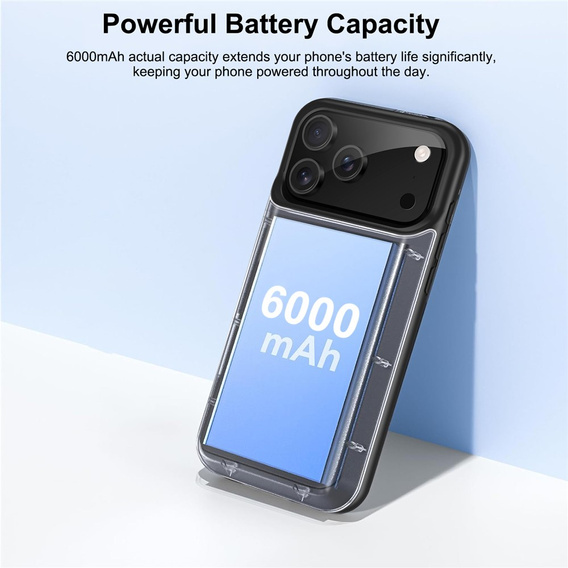 Etui z baterią do iPhone 17 Pro Powerbank 6000mAh MagSafe