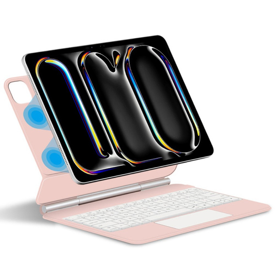 Etui z klawiaturą do iPad Pro 11" 2024 (5 gen.), Magnetic Keyboard Touchpad, różowe