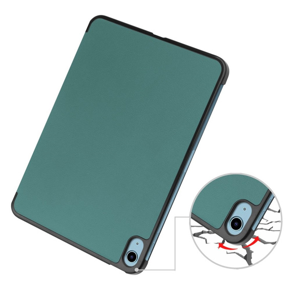 Etui do iPad 10.9" 2022 (10 gen.) / iPad 11" 2025 A16 (11 gen.), Smartcase z miejscem na rysik, zielone