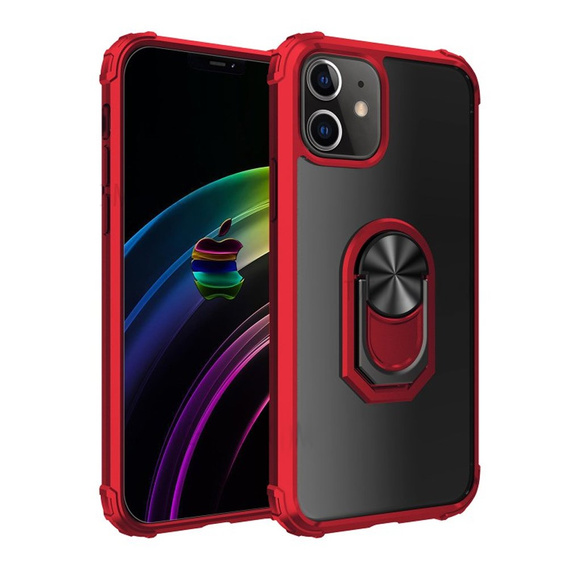 Etui Hybrid Ring do Iphone 12 Mini, Red