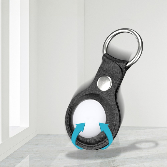 4x Etui do Apple AirTag 2 / 1, Obudowa PU Leather Grain, 4 kolory