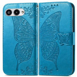 Etui z klapką do T Phone 3 5G, Butterfly, niebieskie