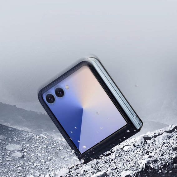 Etui Dux Ducis Bril Series do Samsung Galaxy Z Flip7 5G – niebieskie, skórzane