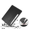 Etui skórzane do Samsung Galaxy Tab S10 Lite / S10 FE / S9 FE, z funkcją usypiania i budzenia – czarne