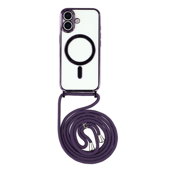 Etui do iPhone 17, Electro MagSafe, fioletowe + Smycz