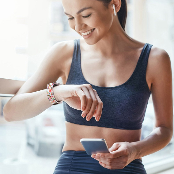Pasek Silikonowy do Samsung Galaxy Fit 3, Bird and Flower
