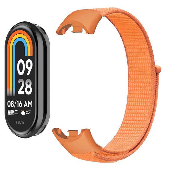 Pasek Nylonowy do Xiaomi Smart Mi Band 8 / Xiaomi Smart Mi Band 9, Pomarańczowy