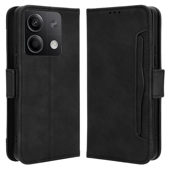 Etui z klapką do Xiaomi Redmi Note 13 5G, Card Slot, czarne