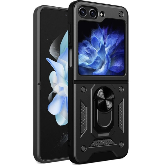 Etui pancerne do Samsung Galaxy Z Flip5 5G, Nox Case Ring, czarne