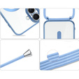 Etui do iPhone 17, Electro MagSafe, niebieskie + Smycz