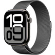 Bransoleta do Apple Watch 1/2/3/4/5/6/7/8/9/10/11/SE Ultra 1/2/3 42/44/45/46/49mm, zapinana na magnes, Czarna