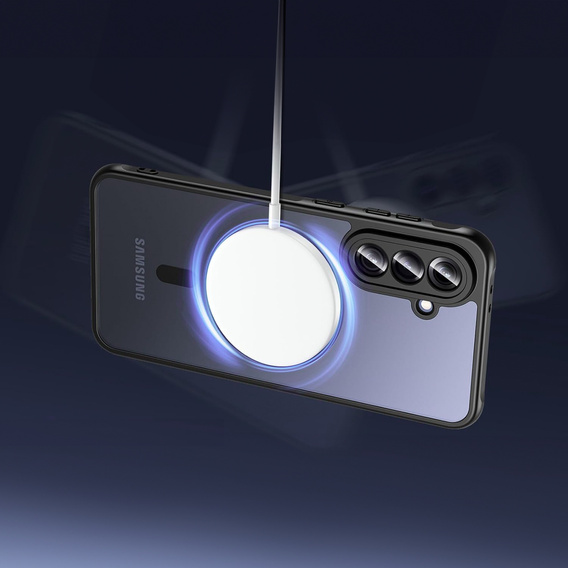 Etui do Samsung Galaxy S24, do MagSafe, ERBORD Matt Case, czarny + Szkło na ekran