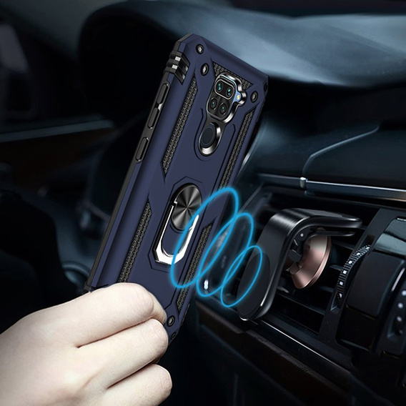 Etui pancerne do Xiaomi Redmi Note 9, Nox Case Ring, niebieskie