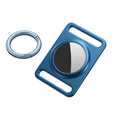 Etui do Apple AirTag 2 / 1, aluminiowe, z karabińczykiem, niebieskie