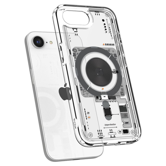 Etui z MagSafe Spigen do iPhone 16E, Ultra Hybrid, Neo One, Szare