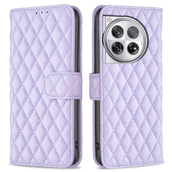 Etui z klapką do OnePlus 12 5G, Wallet, BINFEN COLOR, fioletowe