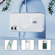 Etui do iPhone 16, Electro MagSafe, srebrne + Szkło na ekran