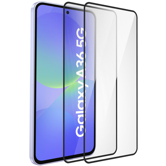 2x Szkło Hartowane do Samsung Galaxy A36 5G, ERBORD 3D pełne, szybka na cały ekran