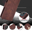 Etui z klapką do Motorola Edge 50 Pro, Card Slot, brązowe