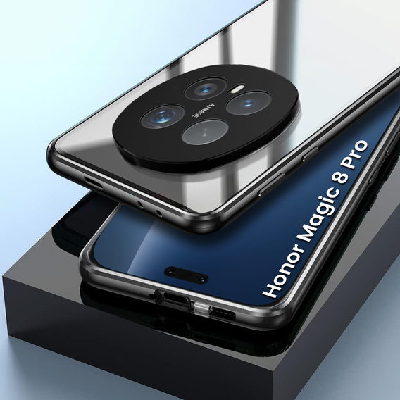 Etui do Honor Magic 8 Pro, Magnetic Dual Glass, czarne