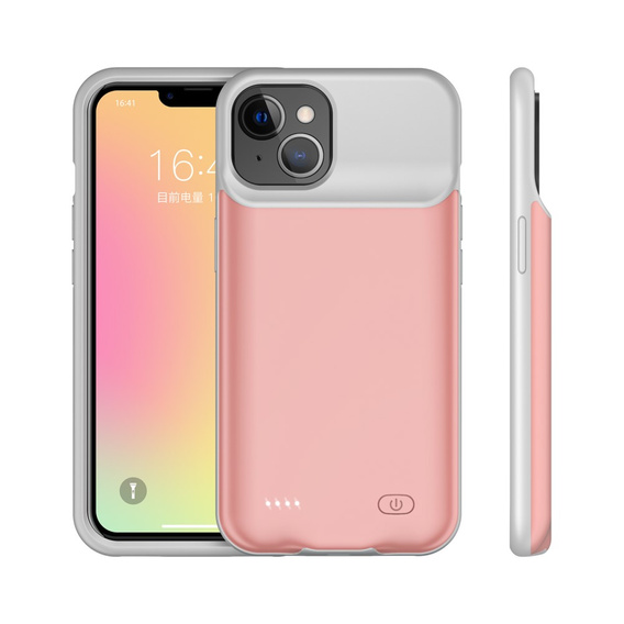 Etui z Baterią 6000mAh do iPhone 13 Mini, Rose Gold