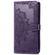 Etui z klapką do Oppo A98 5G, Mandala, fioletowe