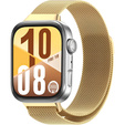 Bransoleta Milanese + Etui z osłoną na ekran do Huawei Watch Fit 4, Złota