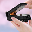 Etui skórzane Card Slots do Samsung Galaxy Z Flip7 FE / Z Flip6, czarne