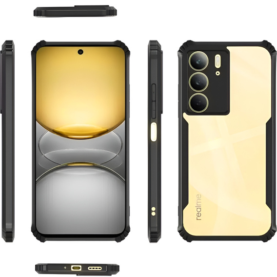 Etui do Realme 14X / Realme C75, AntiDrop Hybrid, czarne