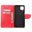 Etui z klapką do Samsung Galaxy A12 / M12 / A12 2021, Butterfly, czerwone