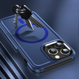 Etui magnetyczne MagGuard do iPhone 15 Pro Max, MagSafe, niebieskie