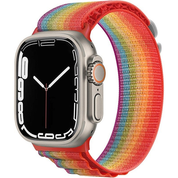 Pasek Nylonowy do Apple Watch 1/2/3/4/5/6/7/8/9/10/SE/Ultra/Ultra 2 42/44/45/46/49mm, Wielokolorowy