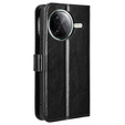 Etui z klapką do Xiaomi Poco F7 Pro, Crazy Horse Wallet, czarne