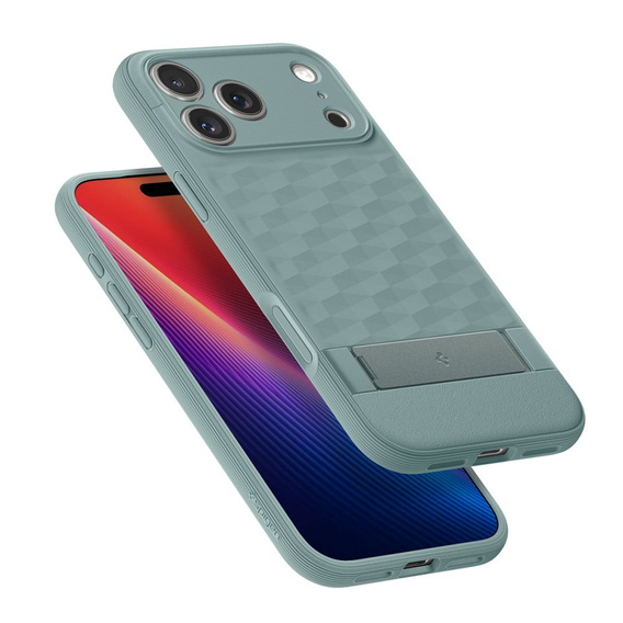 Etui Spigen do iPhone 17 Pro Max, Parallax Mag, do MagSafe, zielone