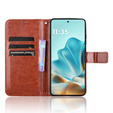 Etui z klapką do Motorola Edge 60 / 60 Fusion, Crazy Horse Wallet, brązowe