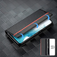 Etui z klapką do Samsung Galaxy A56 5G, Carbon LC.IMEEKE, czarne