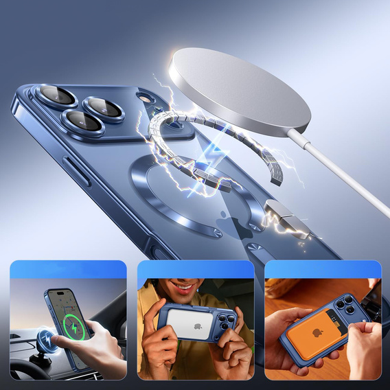 Etui do iPhone 17 Pro Max Electro MagSafe – niebieskie
