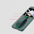 Etui GKK do Samsung Galaxy Z Flip7 FE / Z Flip6, Ring Holder, z paskiem, zielone
