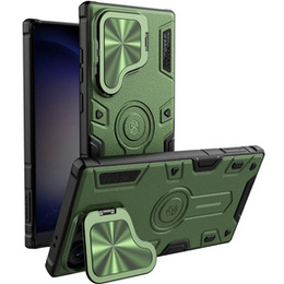 Etui do Samsung Galaxy S24 Ultra, pancerne Nillkin, CamShield Armor Prop, Zielone