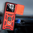 Etui pancerne do Xiaomi 15T Pro, CamShield Slide, czerwone