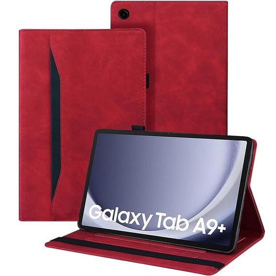 Etui do Samsung Galaxy Tab A9+, Classic, z miejscem na rysik, czerwone