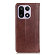 Etui z klapką do OnePlus 15, Split Leather, brązowe